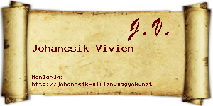 Johancsik Vivien névjegykártya