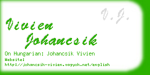 vivien johancsik business card